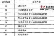 大金空调故障代码及解决方法（全面解析大金空调常见故障代码和应对方案）