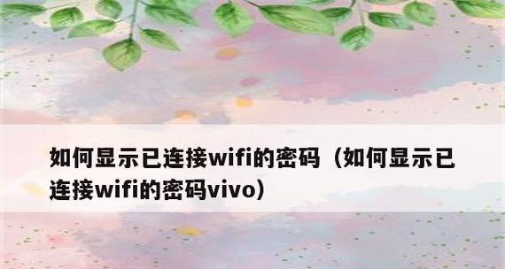 如何查看手机连接的WiFi密码（轻松获取已连接WiFi的密码）