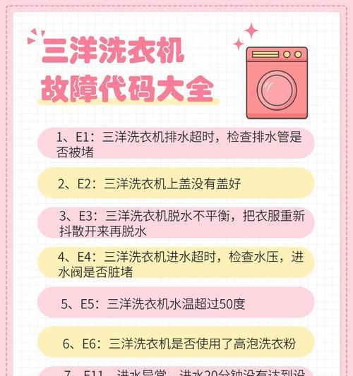 三洋洗衣机故障代码EA解析与维修方法（详细介绍三洋洗衣机故障代码EA的意思及应对方法）